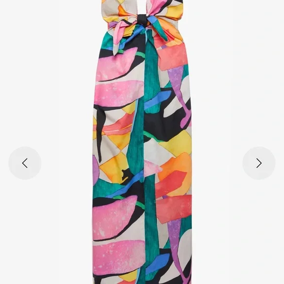 NWT Mara Hoffman Lolita Tie Front Printed Maxi Dress Small - Picture 5 of 6